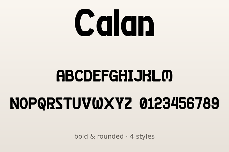 Preview of Calan Font
