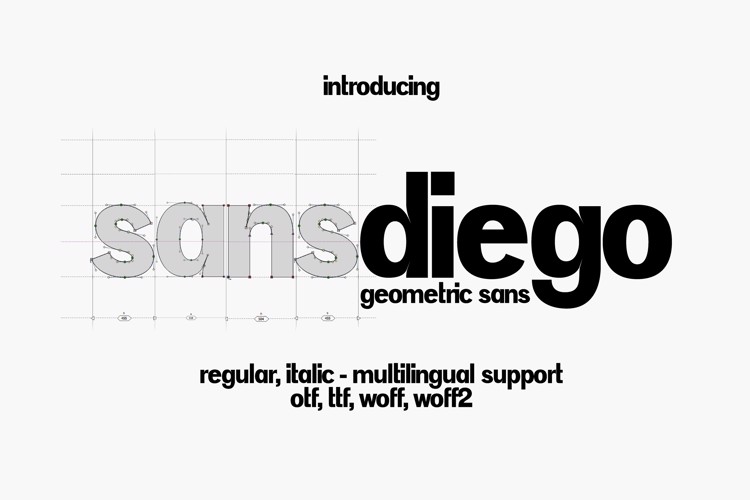 Preview of sansdiego Font
