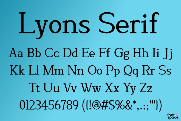 Preview of Lyons Serif Font