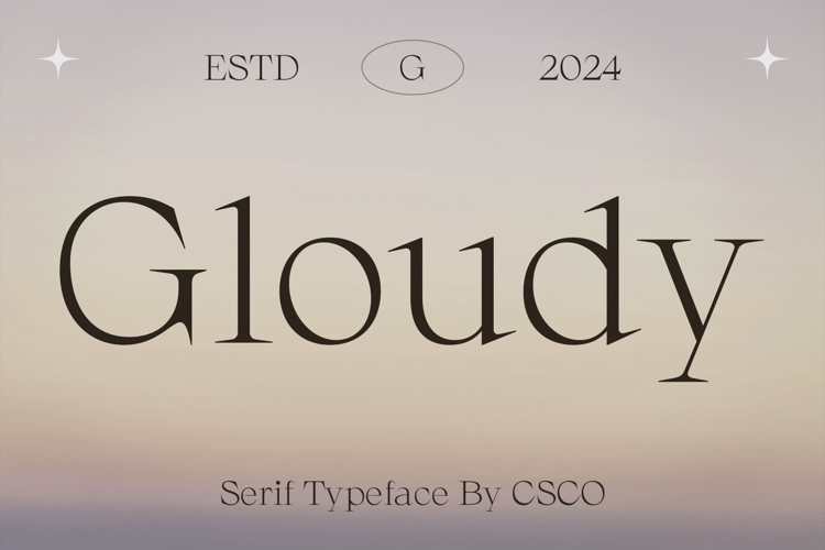 Preview of Gloudy Font