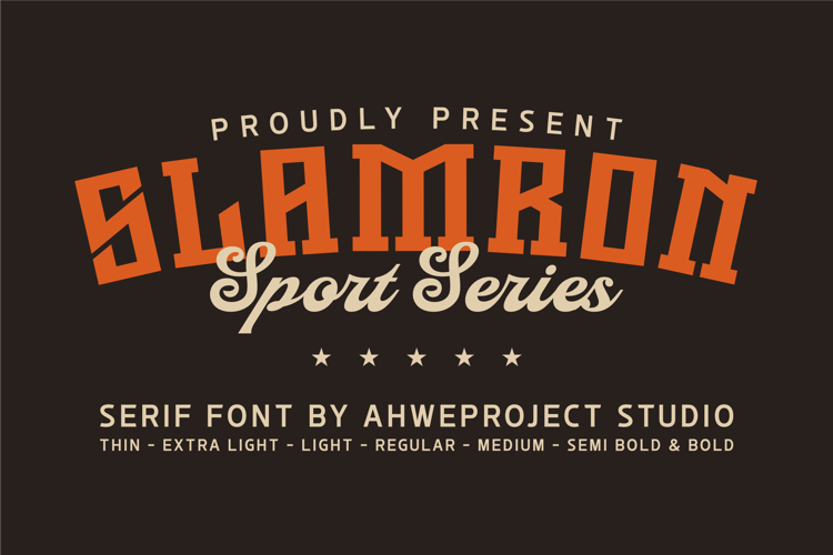 Preview of Slamron Font