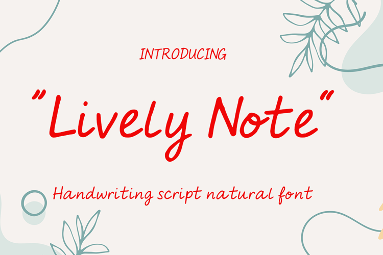 Preview of Lively Note Font