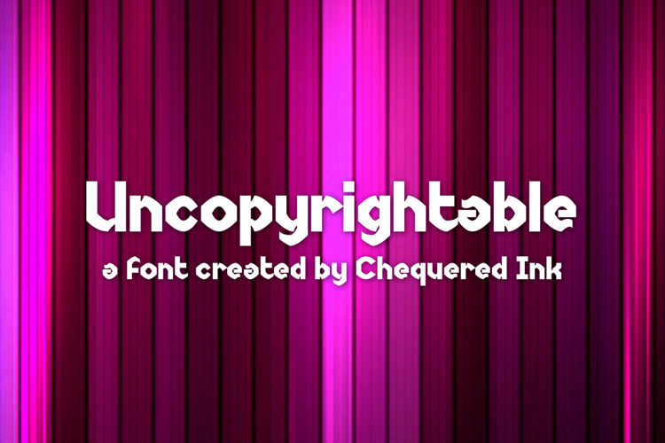 Uncopyrightable Font