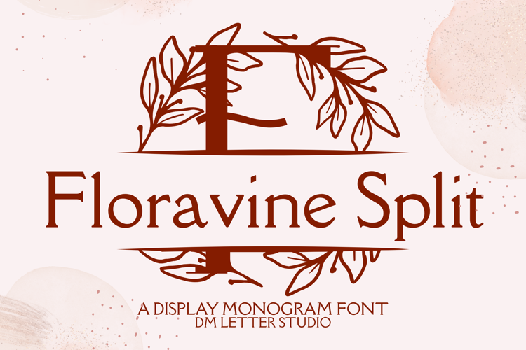 Preview of Floravine Split Monogram Font