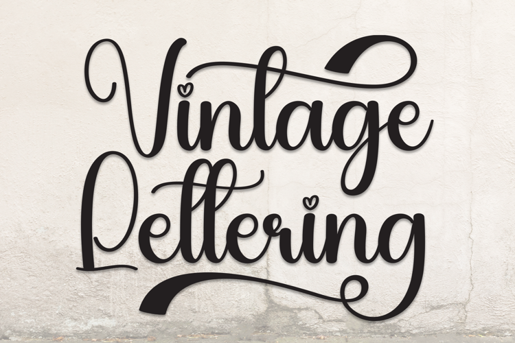 Preview of Vintage Lettering Font