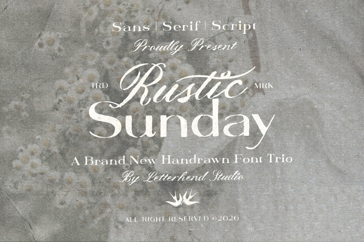 Preview of Rustic Sunday Font