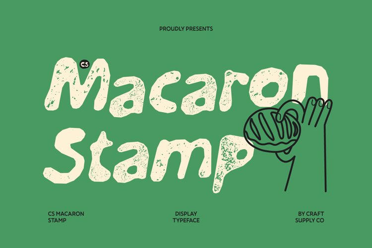 Preview of CS Macaron Stamp Font
