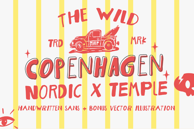 Preview of The Wild Copenhagen Font