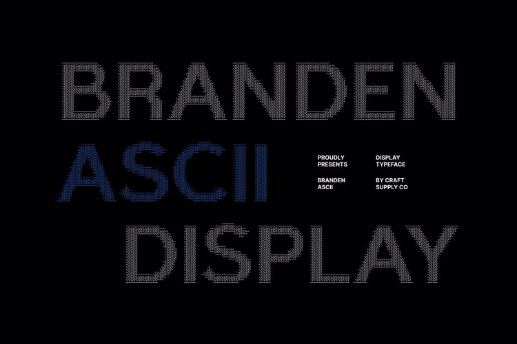 Preview of Branden Ascii Font