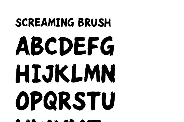 Screaming Brush Font