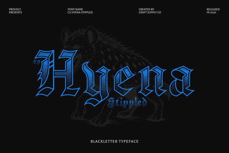 Preview of CS Hyena Stippled Font
