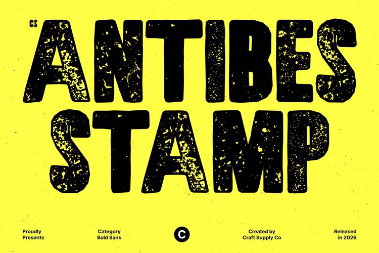 Preview of CS Antibes Stamp Font