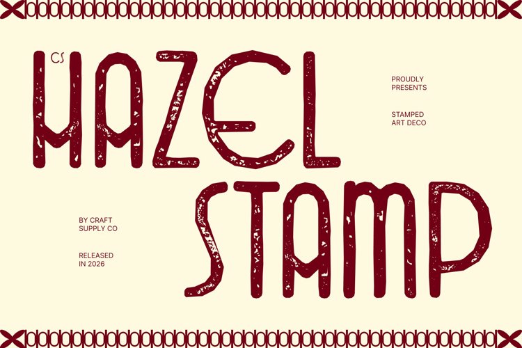 Preview of CS Hazel Stamp Font