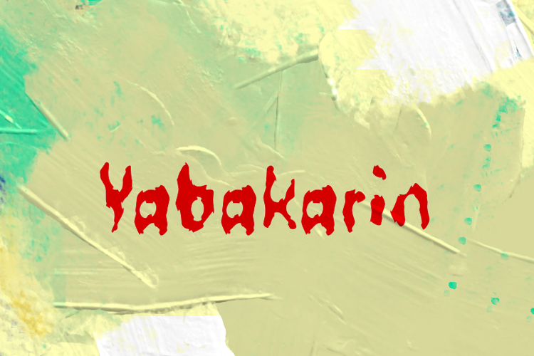 Preview of y  Yabakarin Font
