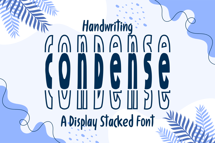 Handwriting Condense Stacked Font
