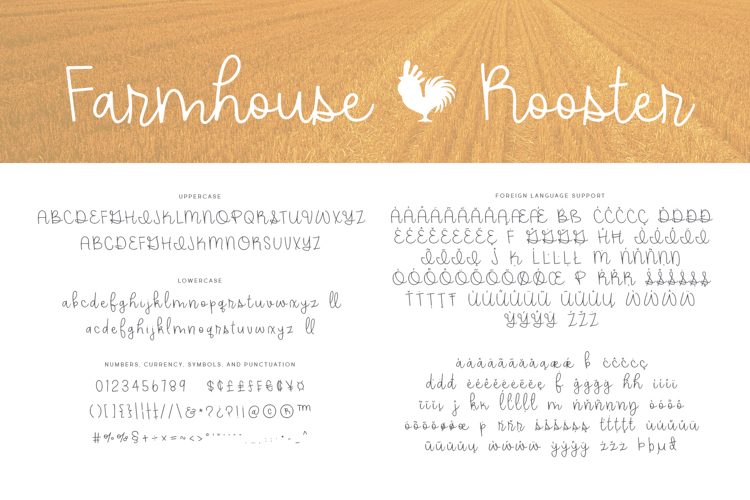Farmhouse Rooster Font