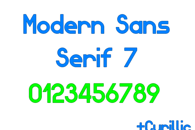 Modern Sans Serif 7 Font