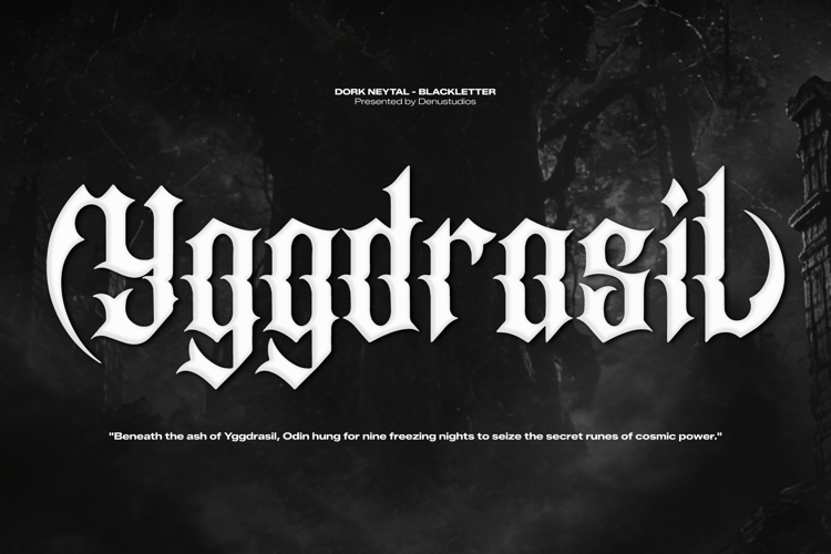Preview of Dork Neytal Font