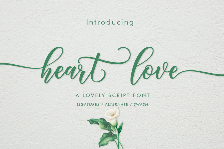 heart love Font