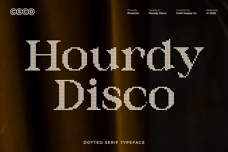 Preview of Hourdy Disco Font