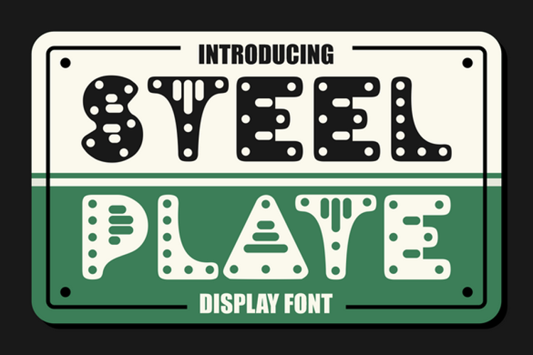 Steel Plate Font