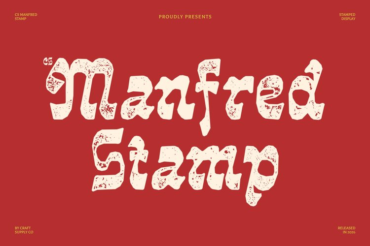 Preview of CS Manfred Stamp Font