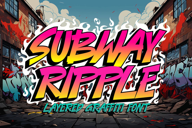 Preview of Subway Ripple Font