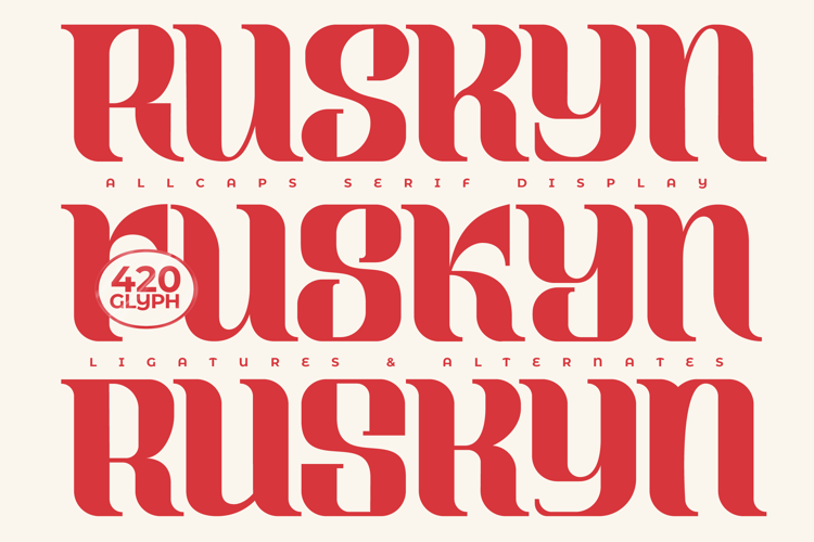 Preview of Ruskyn Font