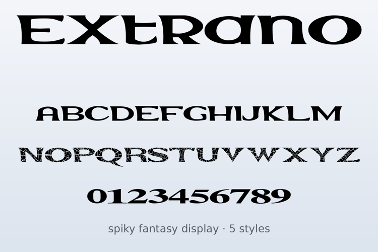 Preview of Extrano Font
