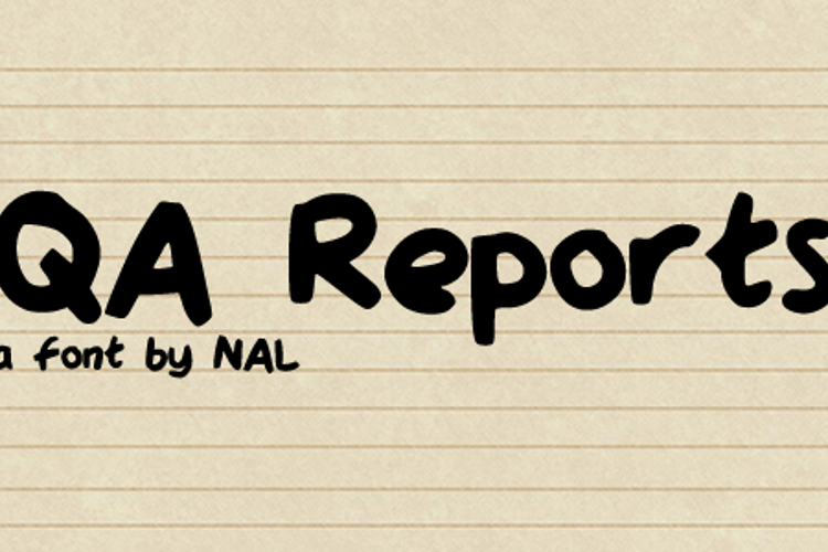 QA Reports Font