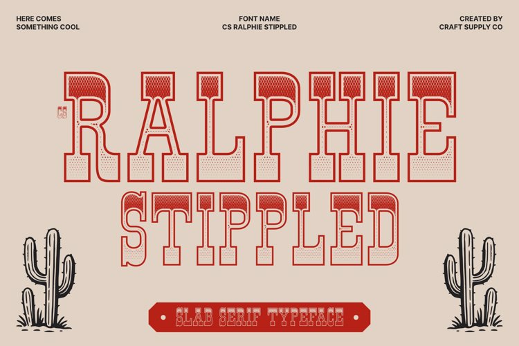 Preview of CS Ralphie Stippled Font