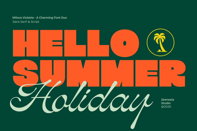 Preview of Milova Violatte Font