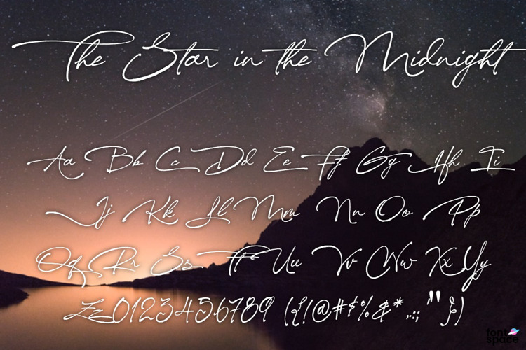 The Star in the Midnight Font