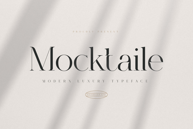 Preview of Mocktaile Typeface Font
