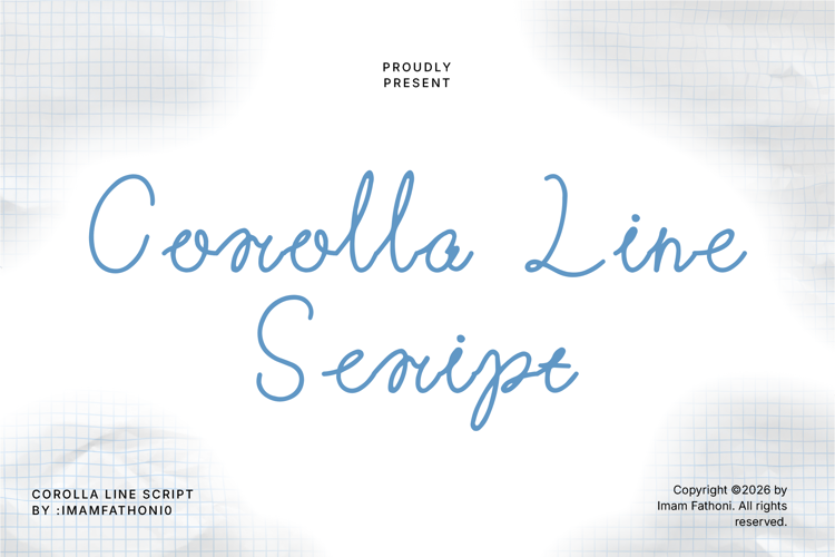 Preview of Corolla Line Script Font
