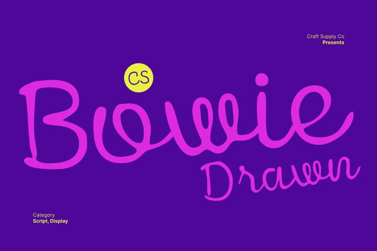 Preview of CS Bowie Drawn Font