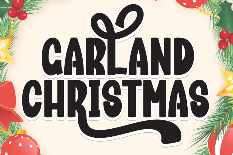 Preview of Garland Christmas Font