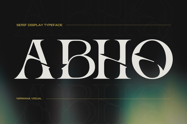 Preview of Abho Luxury Font