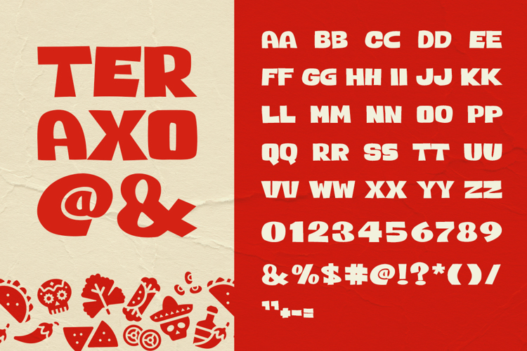Preview of Teraxo Font