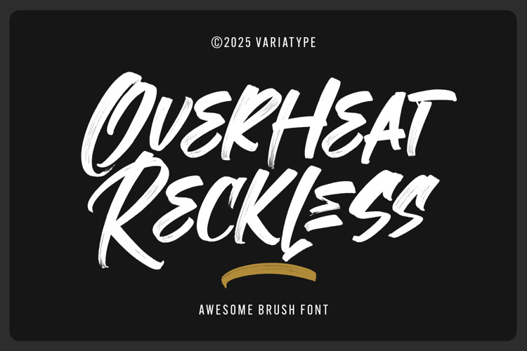 Preview of Overheat Reckless Font