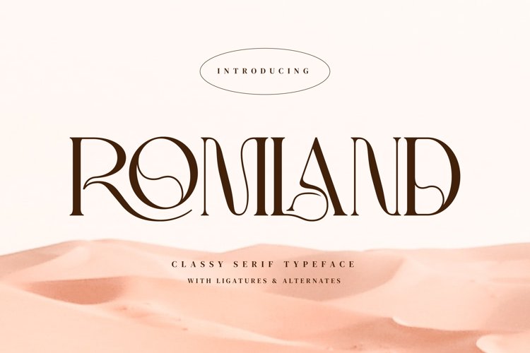 Preview of ROMLAND Font