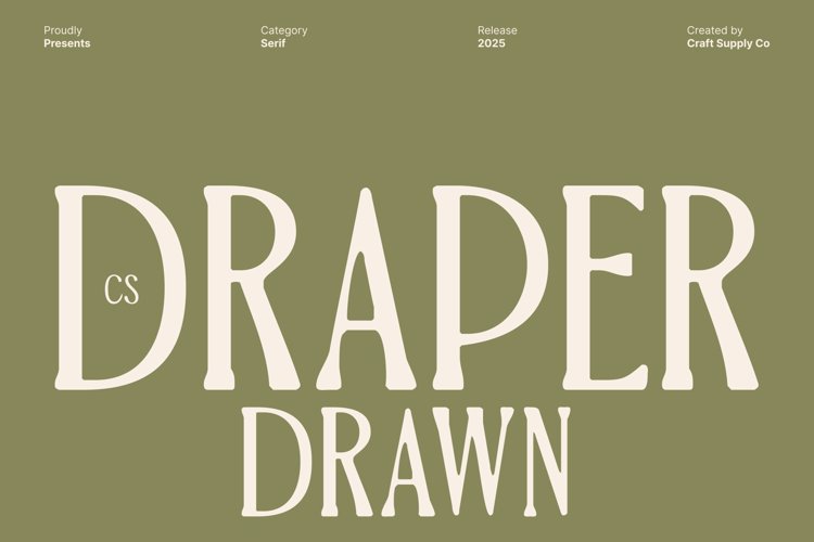Preview of CS Draper Drawn Font
