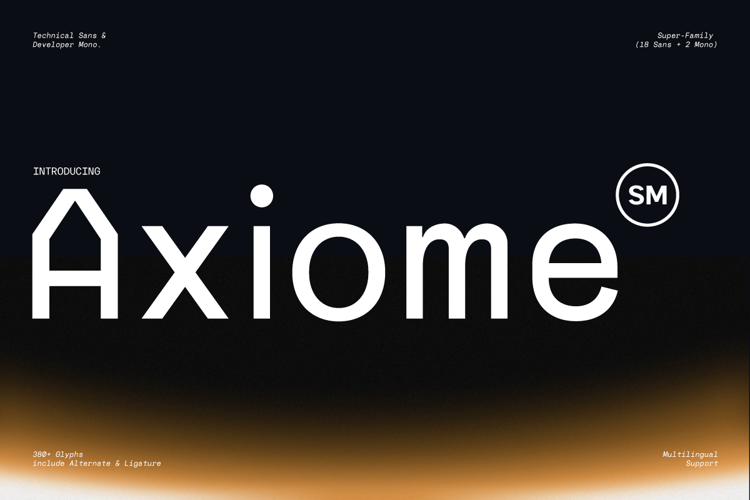 Preview of Axiome SM Font