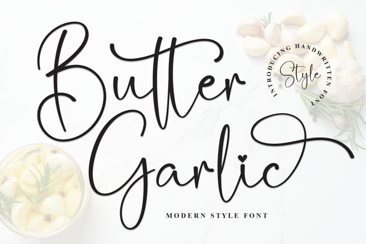 Preview of Butter Garlic Font