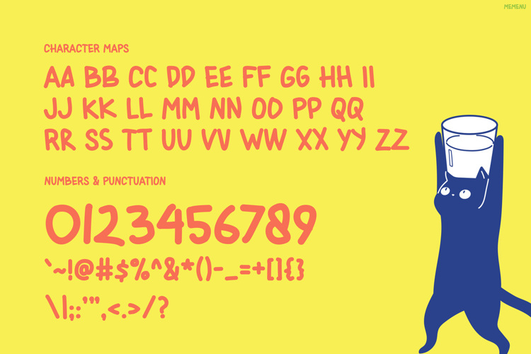 Preview of MEMENU Font