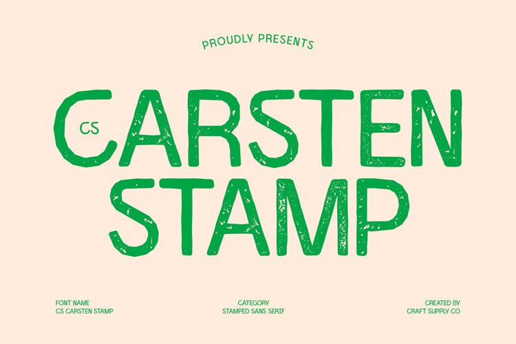 Preview of CS Carsten Stamp Font