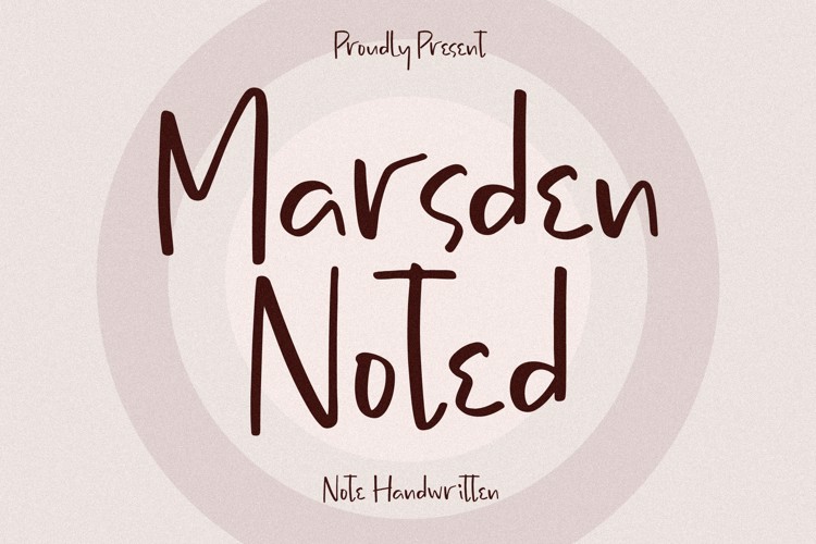 Marsden Noted Font
