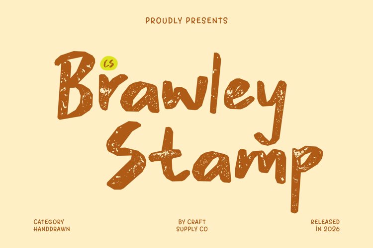 Preview of CS Brawley Stamp Font