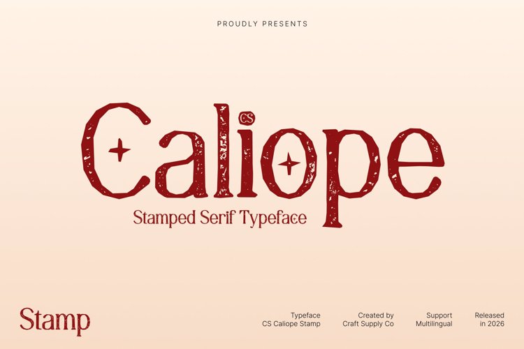 Preview of CS Caliope Stamp Font