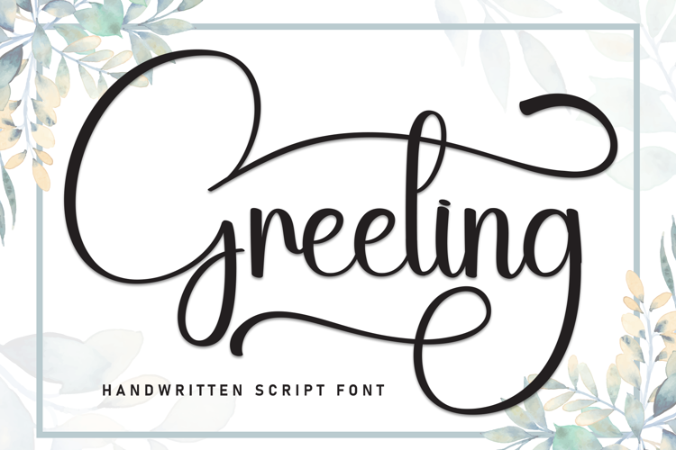 Preview of Greeting Font
